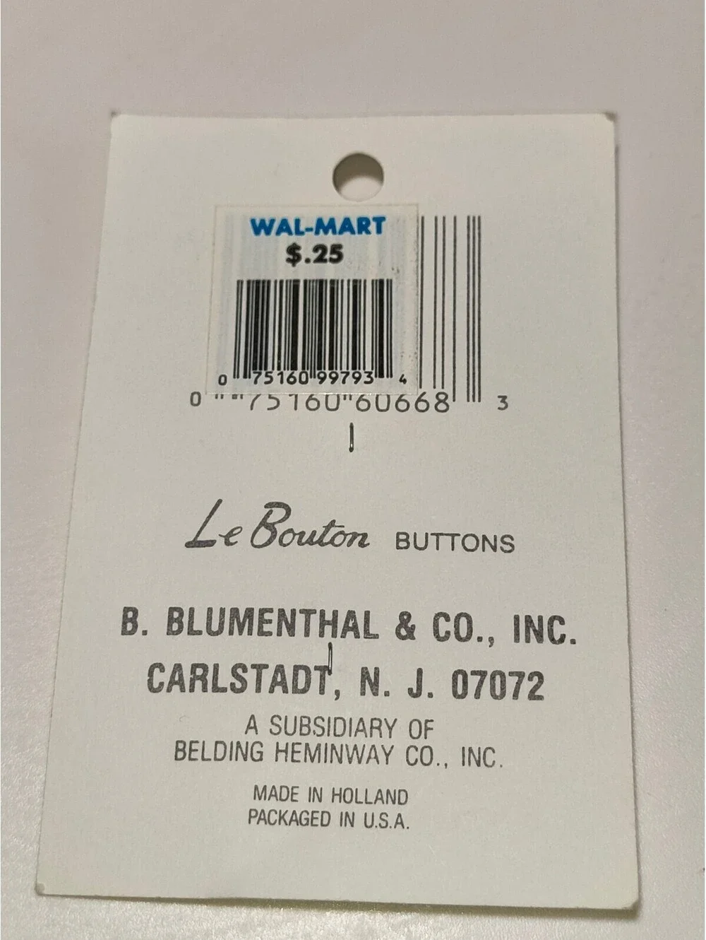 Vintage Le Bouton Brown 19mm Buttons - 2 Count